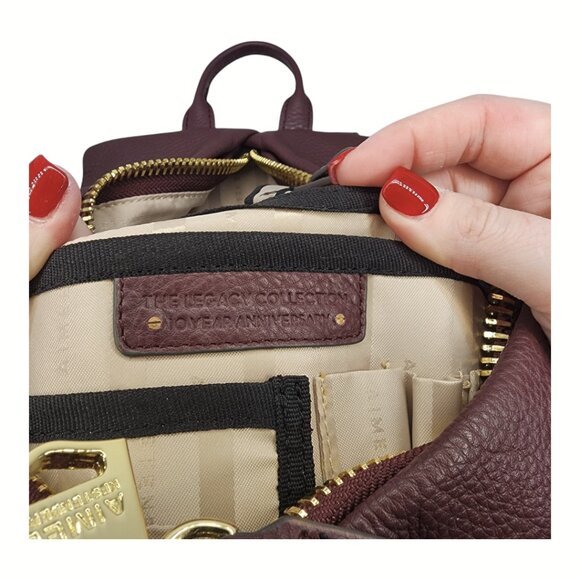 Aimee Kestenberg Plum Leather Tamitha Backpack - Picture 4 of 6